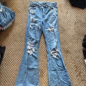 American Eagle Super High Rise Flares